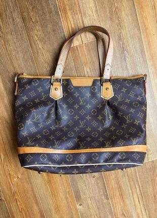 Винтажная кожаная сумка louis vuitton канва номерная