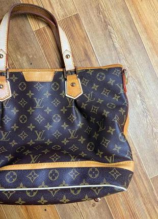 Винтажная кожаная сумка louis vuitton канва номерная3 фото