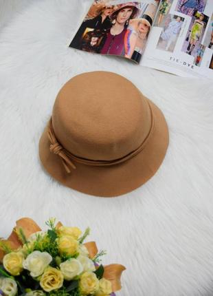 Шляпка кemела шерстяная шляпка винтажный стиль1 фото