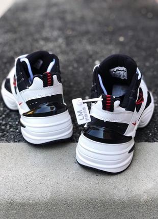 Nike m2k tekno white black red, кросівки найк м2к жіночі3 фото