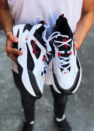 Nike m2k tekno white black red, кросівки найк м2к жіночі4 фото