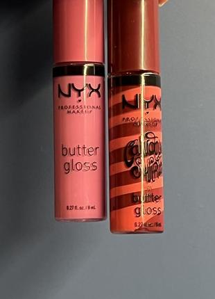 Nyx butter gloss merengue рожевий блиск для губ mac kiko clarins4 фото