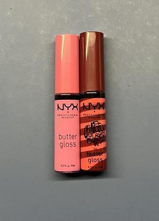 Nyx butter gloss merengue рожевий блиск для губ mac kiko clarins2 фото