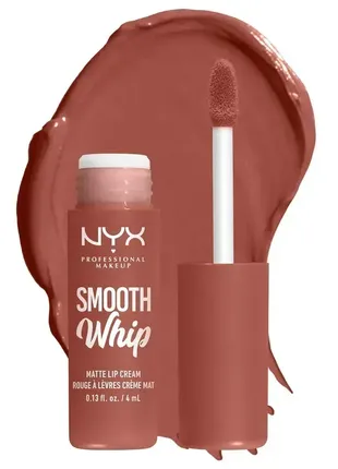 Nyx smooth whip рідка матова стійка помада крем коричнева тепла kiko mac inglot3 фото