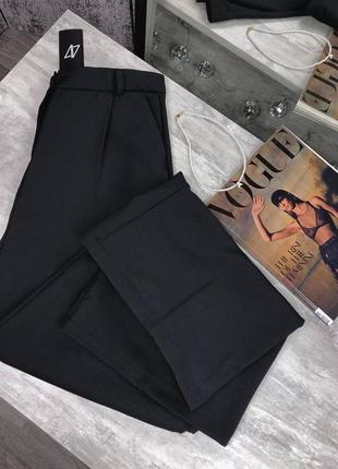 Штани чорні класичні палаццо s; широкі брюки5 фото