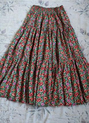 Юбка laura ashley , винтажная юбка в цветы3 фото