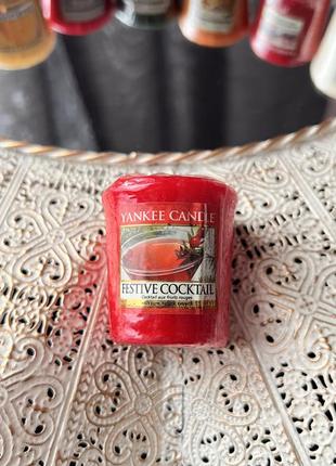 Ароматична свічка yankee candle новорічна festive cocktail