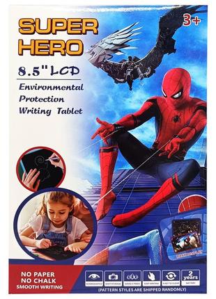 Дитячий ігровий планшет для малювання з lcd-екраном у стилі людини-павука, в наявності три кольори1 фото