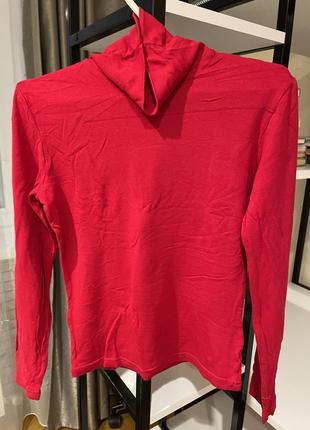Червоний лонгслів водолазка гольф кофта блузка для дівчинки 7-11 років
