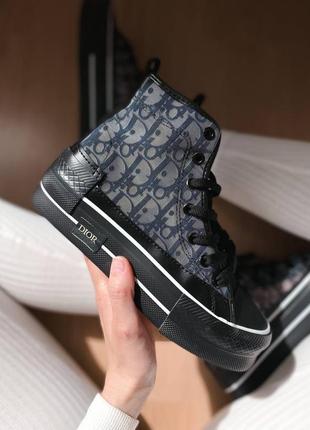 Женские высокие кеды конверс диор converse x dior / женская демисезонная обувь на весну, лето и осень конверсы кроссовки6 фото