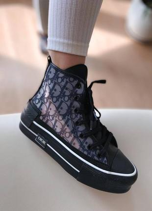 Женские высокие кеды конверс диор converse x dior / женская демисезонная обувь на весну, лето и осень конверсы кроссовки9 фото