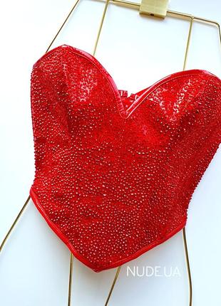 Розкішний корсет в стразах ручної роботи