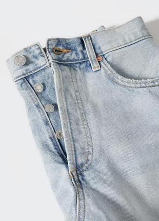 Голубые джинсовые шорты mango 32 размер5 фото