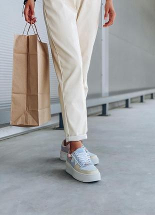 Красивые женские кроссовки nike в белом цвете с цветными элементами (36-40)💜6 фото