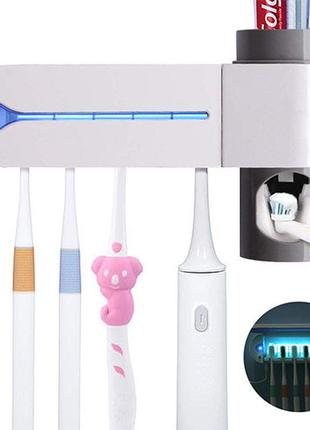Ультрафіолетовий стерилізатор зубних щіток + дозатор зубної пасти2 фото