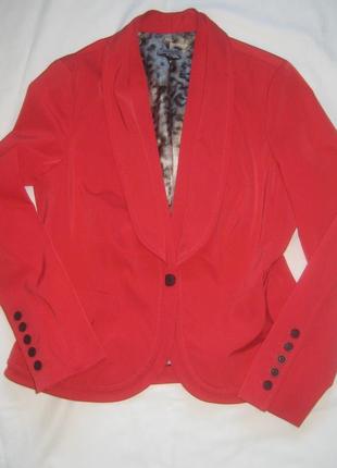 Безупречный брендовый  пиджак bandolera оригинал, леопардовый подклад3 фото