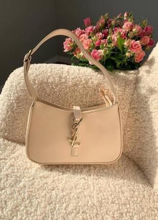 Жіноча сумка ysl hobo beige юсл бежева ів сен лоран 3443