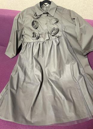 Плаття з сорокової тканини і фатином попереду3 фото