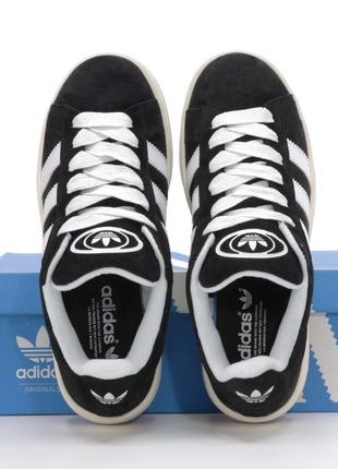 Жіночі кросівки adidas las campus black white адідас кампус чорного з білим кольорів2 фото