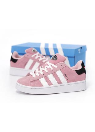 Жіночі кросівки adidas campus pink адідас кампус рожевого кольору