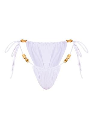 Плавки білі на завʼязках з бусинами xxs prettylittlething