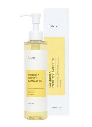 Гідрофільна олія з календулою iunik calendula complete cleansing oil 200 ml