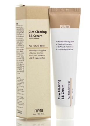 Bb-крем із центелою натуральний беж purito cica clearing bb cream 23 natural beige 30 мл