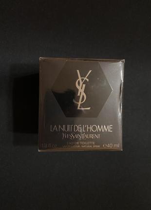 Yves saint laurent la nuit de l'homme  туалетна вода для чоловіків  40мл