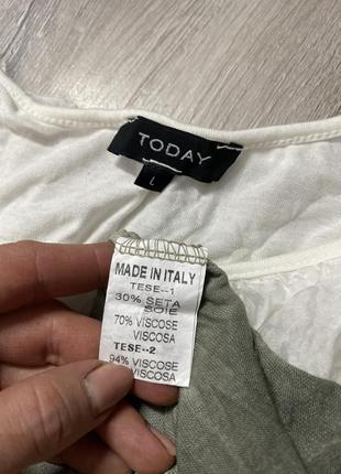 Шовкова італійська блуза блузка today, l3 фото