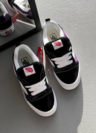 Кеди vans knu skool purple black white1 фото