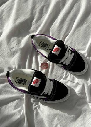 Кеди vans knu skool purple black white5 фото