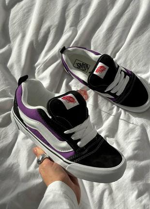 Кеди vans knu skool purple black white7 фото