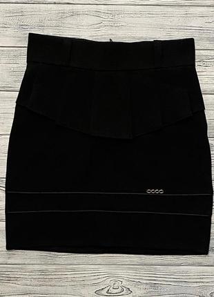 Спідниця шкільна, чорна з баскою