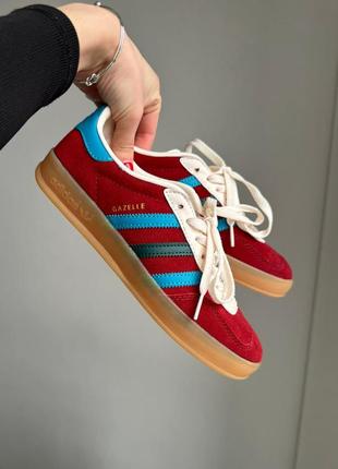 Кросівки adidas gazelle red blue white