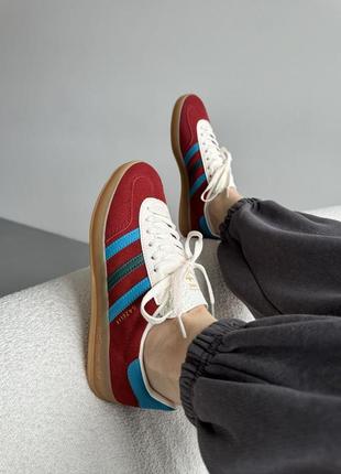 Кросівки adidas gazelle red blue white8 фото