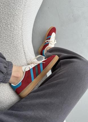 Кросівки adidas gazelle red blue white7 фото