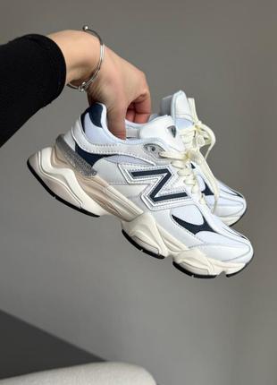 Кросівки new balance 9060 white beige dark blue