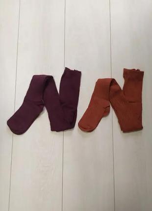 Колготи бордові і теракотові primark 104, 110, 116см