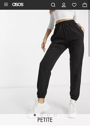 Штани missguided однотонні чорні джогери
