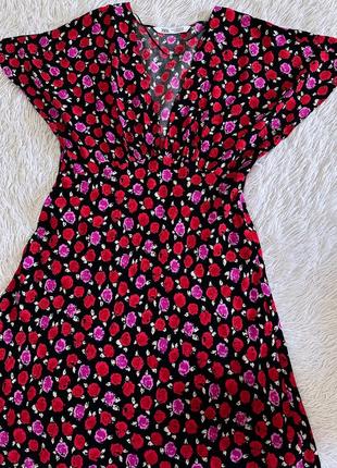 Стильное платье zara цветочный принт2 фото