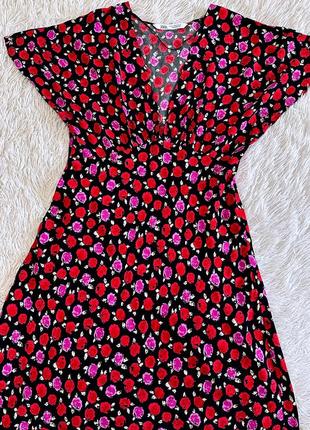 Стильное платье zara цветочный принт4 фото