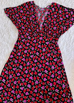 Стильное платье zara цветочный принт3 фото