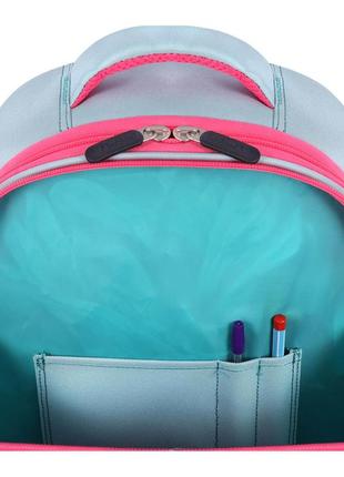 Рюкзак школьный с ортопедической спинкой для девочки 1 2 3 класс, каркасный детский портфель с единорогом7 фото
