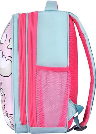 Рюкзак школьный с ортопедической спинкой для девочки 1 2 3 класс, каркасный детский портфель с единорогом3 фото