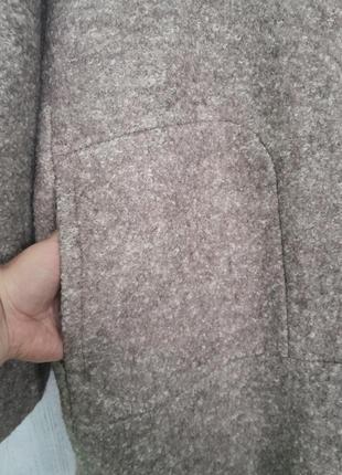 Демисезонное шерстяное пальто батал 💣 (наш 56/58)6 фото