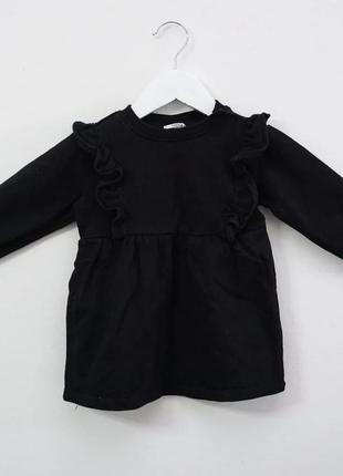 Детское чёрное платье /толстовка kappahl 2-4 мес.