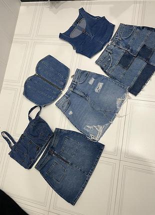 Джинсові топи джинсові спідниці