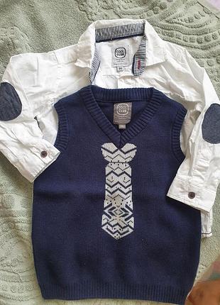 Сорочка і жилет з краваткою