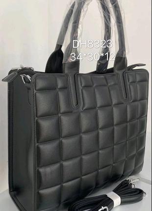 Чорна жіноча сумка фактурна🔥 new