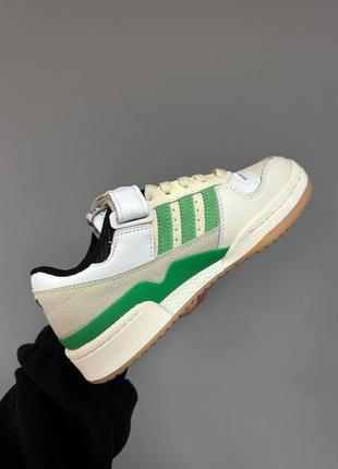Кросівки adidas forum 84 low beige green black7 фото
